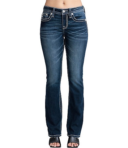 Miss Me Leopard Fleur-De-Lis Bootcut Jeans