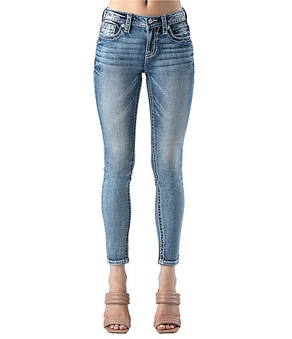 Miss Me Mid Rise Americana Pocket Detail Skinny Jeans