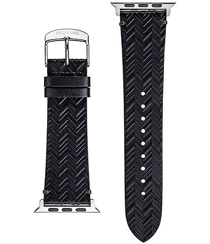 Missoni Missoni Zigzag Black Leather 42/44/45mm Strap for Apple Watch