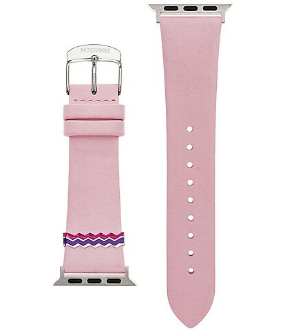 Missoni Unisex Pink Leather 38/40/41mm Strap for Apple Watch