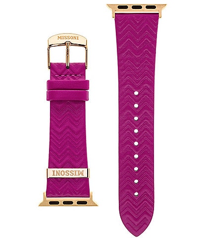 Missoni Unisex Zigzag Pink Leather 38/40/41mm Strap for Apple Watch