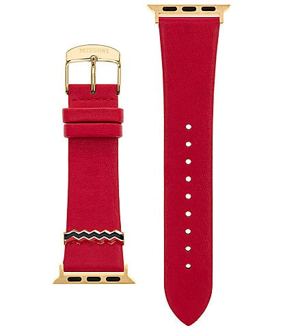 Missoni Unisex Red Leather 38/40/41mm Strap for Apple Watch
