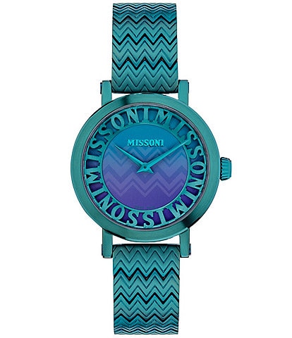 Missoni Women's Melrose Analog Green Stainless Steel Bracelet Watch