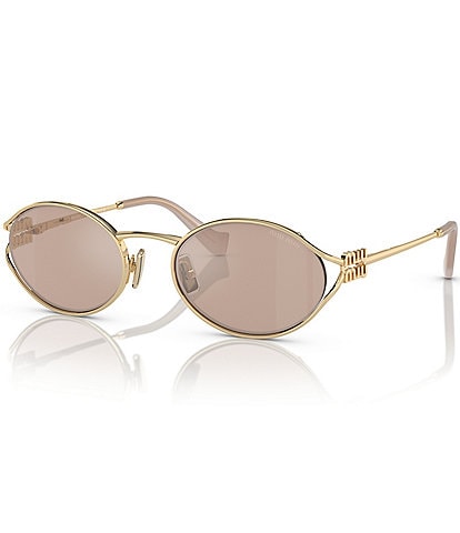 Miu Miu Women's MU 52YS54-X 54mm Oval Mirrored Sunglasses