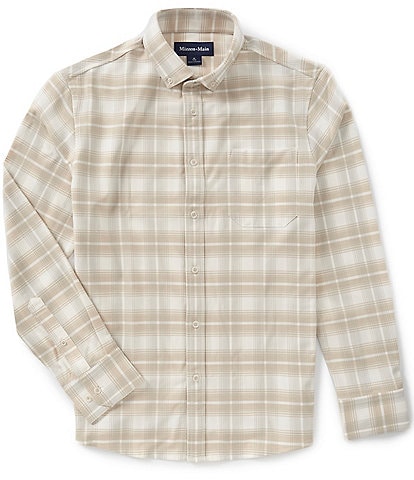 Mizzen+Main City Flannel Walter Plaid Performance Stretch Long Sleeve Woven Shirt