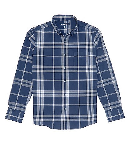 Mizzen+Main No-Tuck City Flannel Large Plaid Performance Stretch Long-Sleeve Woven Shirt
