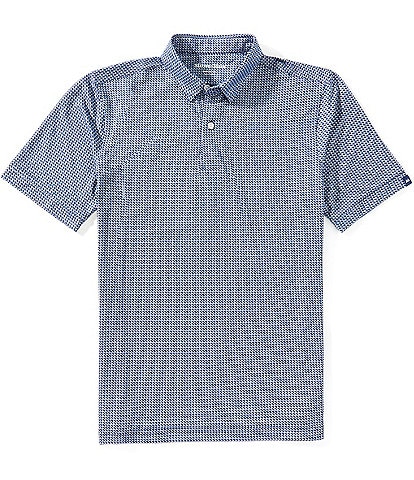 Mizzen+Main Performance Stretch Halyard Geo Twill Short Sleeve Polo Shirt