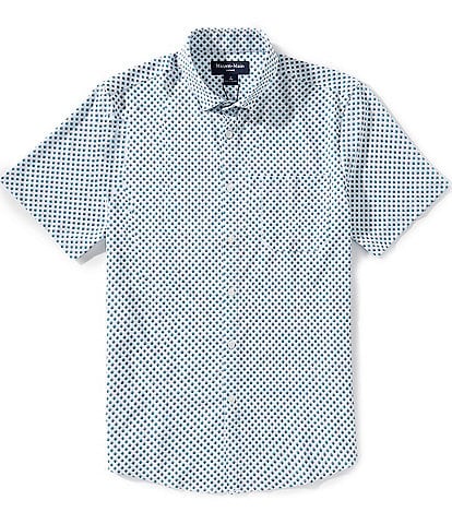 Mizzen+Main Performance Stretch Leeward Foulard Print Short Sleeve Woven Shirt