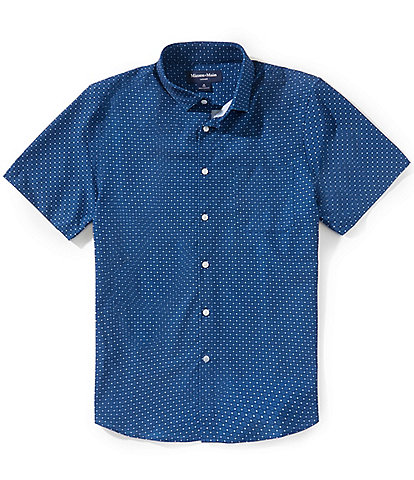 Mizzen+Main Performance Stretch Leeward Medallion Print Short Sleeve Woven Shirt