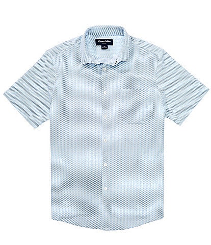 Mizzen+Main Performance Stretch Leeward Multi Diamond Print Short Sleeve Woven Shirt
