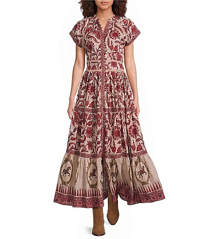 Mo Maya Ruby Flare Dress