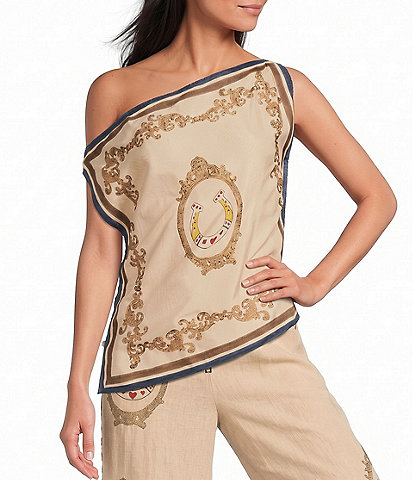 Mo Maya Vintage Cowgirl Scarf Off-The-Shoulder Coordinating Top