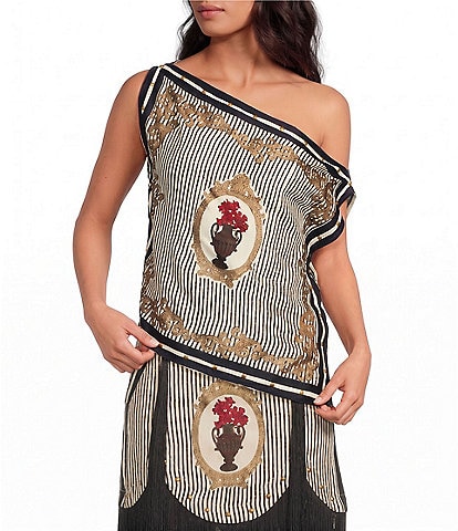 Mo Maya Wildflower Scarf Top
