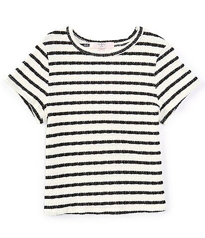 Moa Moa Big Girls 7-16 Short Sleeve Striped T-Shirt