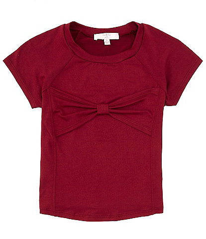 Moa Moa Big Girls 7-16 Short Sleeve Tie-Front T-Shirt