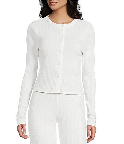 Moa Moa Button Front Long Sleeve Top