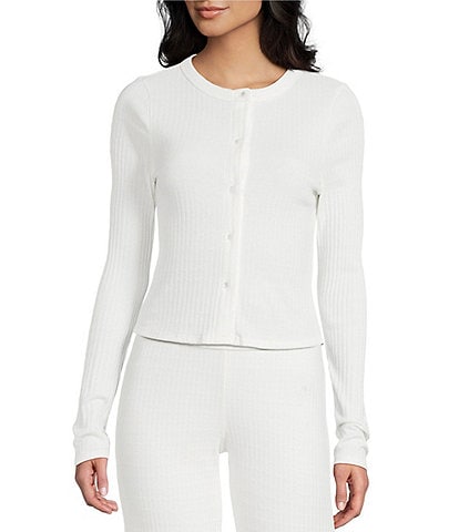 Moa Moa Button Front Long Sleeve Top