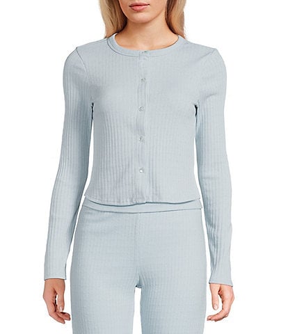 Moa Moa Button Front Long Sleeve Top