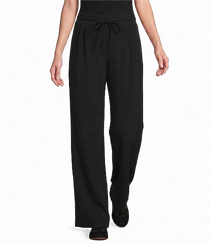 Moa Moa Crepe Wide Leg Tie Front Pants