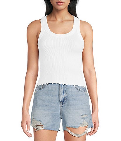 Moa Moa Ribbed Scoop Neck Tank