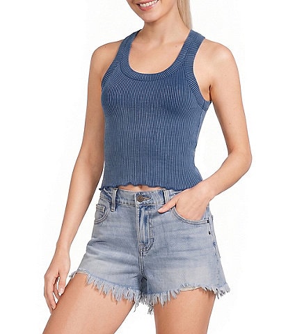 Moa Moa Ribbed Scoop Neck Tank