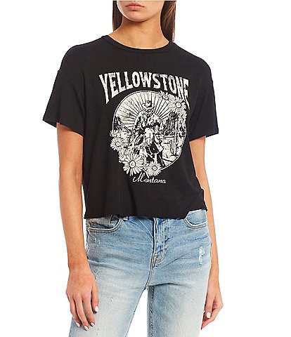 Bowie Stone Oversized Cropped Graphic Tee