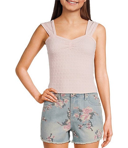 Moa Moa Sweetheart Neck Cinch Front Tank Top