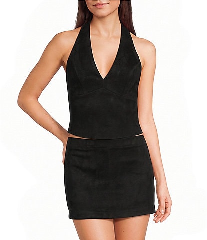 Moa Moa V-Neck Halter Smocked Top
