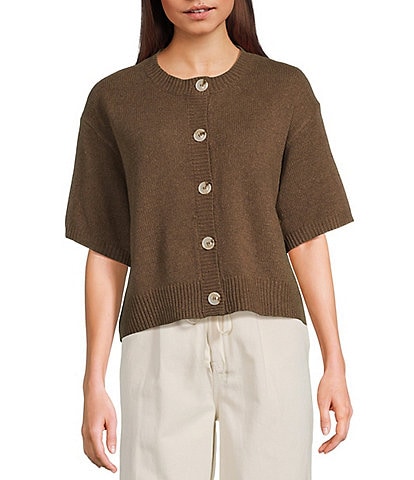 Mod Ref Button Up Half-Sleeve Cardigan