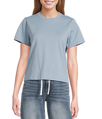 Mod Ref Knit Crew Solid T-Shirt