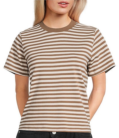 Mod Ref Knit Crew Stripe T-Shirt