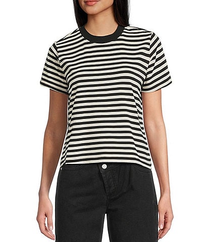 Mod Ref Knit Crew Stripe T-Shirt
