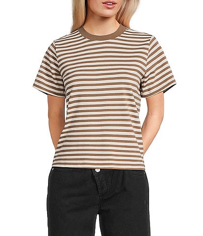 Mod Ref Knit Crew Stripe T-Shirt