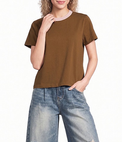 Mod Ref Knit Solid Colorblock T-Shirt