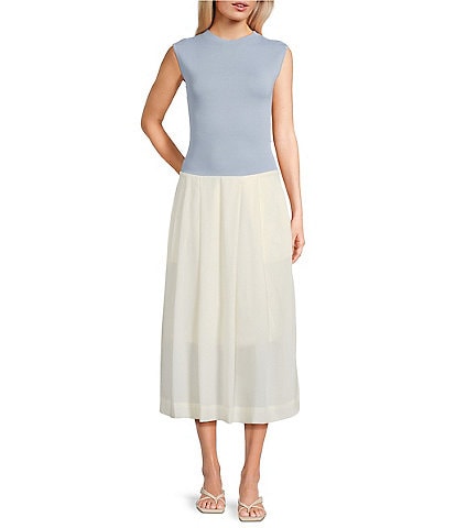 Mod Ref Mock Neck Midi Dress