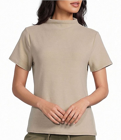 Mod Ref Mock Neck Short Sleeve Top