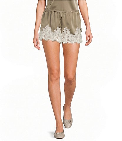 Mod Ref Satin Lace Trim Shorts