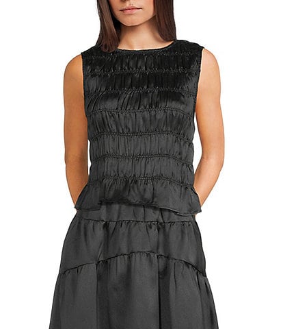 Mod Ref Taffeta Smocked Coordinating Top