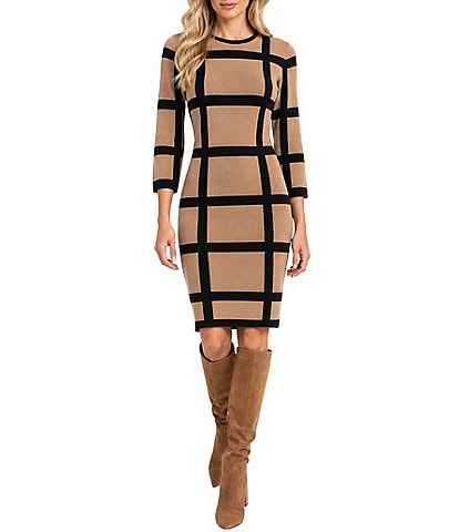 Moda Tara Geometric Sweater Dress