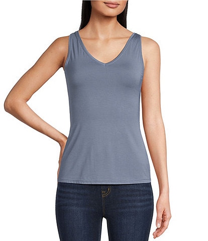 Modern Movement Reversible Neckline Knit Tank
