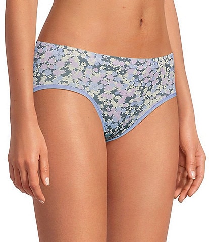 Modern Movement Soft Stretch Microfiber Seamless Ditsy Floral Hipster Panty