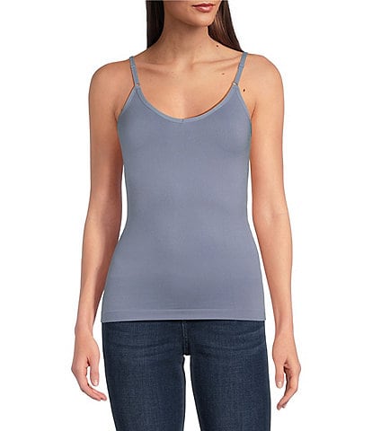 Modern Movement Solid Seamless Scoop Neck Microfiber Camisole