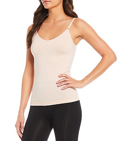 Modern Movement Solid Seamless Scoop Neck Microfiber Camisole