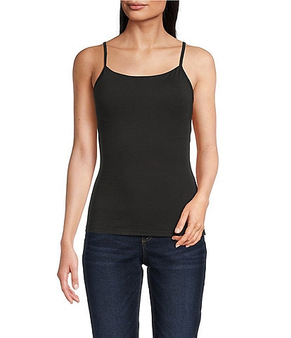 Modern Movement Step-In Sleeveless Square Neck Shelf-Bra Cami