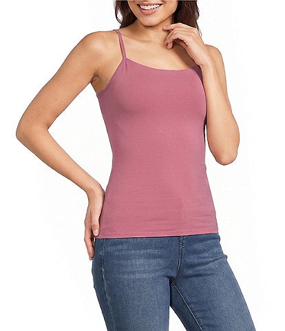 Modern Movement Step-In Sleeveless Square Neck Shelf-Bra Cami