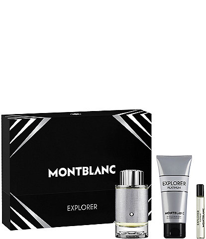Montblanc Explorer Platinum Eau de Parfum for Men 3-Piece Gift Set