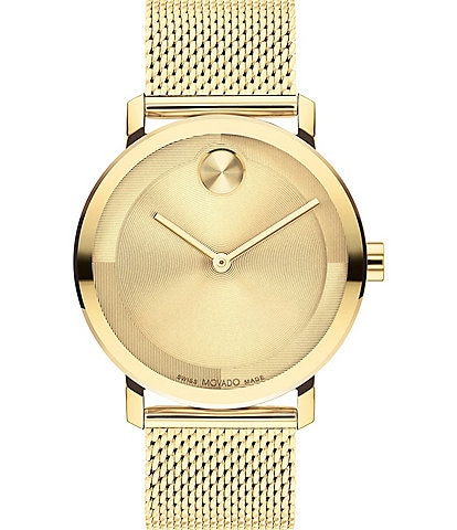 Movado Bold Men's Evolution 2.0 Quartz Analog Gold Mesh Bracelet Watch