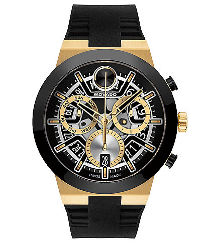 Movado Bold Men's Fusion Quartz Chronograph Silicone Strap Watch