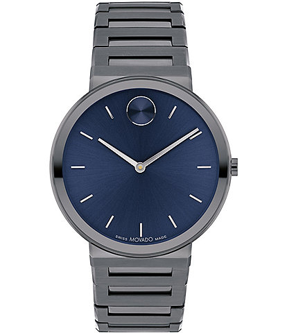 Movado Bold Men's Quartz Analog Grey Stainless Steel Bracelet Watch
