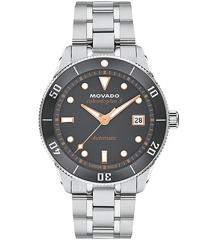 Movado Men's Heritage Calendoplan Automatic Stainless Steel Bracelet Watch